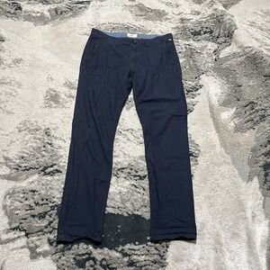 Tom Tailor Mens Blue Cotton Blend Slim Fit Travis Chinos Size 33/32